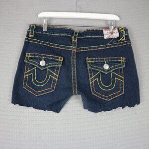 True Religion Womens Cropped Jean Shorts Size 34